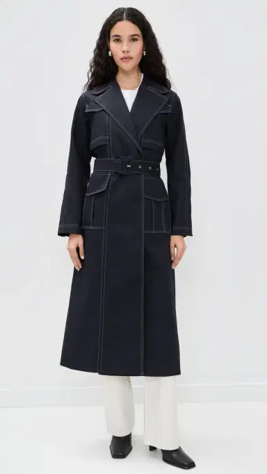ALIGNE Elsa Trench Coat Navy | Thumbnail 5 ALIGNE Elsa Trench Coat Navy | Thumbnail 5