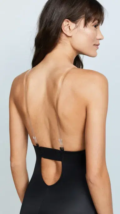 Spanx SPANXshape Suit Your Fancy Plunge Low-Back Mid-Thigh Bodysuit Very Black XS | Thumbnail 5 Spanx SPANXshape Suit Your Fancy Plunge Low-Back Mid-Thigh Bodysuit Very Black XS | Thumbnail 5