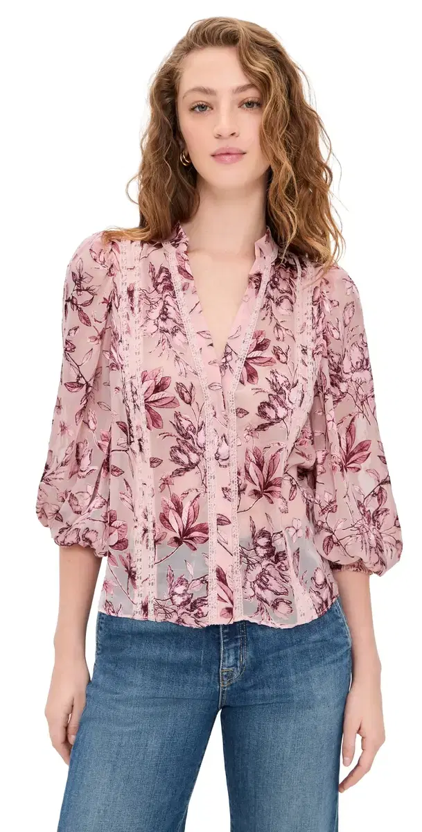 Arlette Collared Blouse Mystic Garden English Rose Arlette Collared Blouse Mystic Garden English Rose
