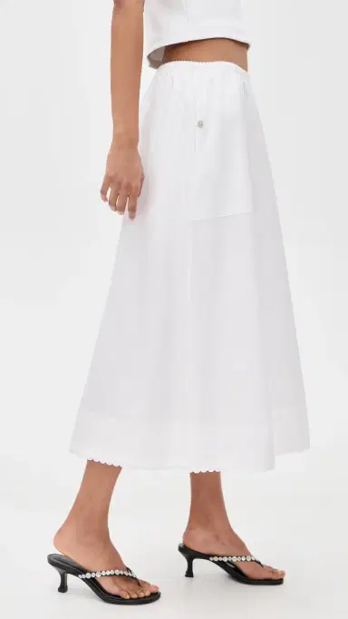 Vince Scallop Detail Maxi Skirt Optic White | Thumbnail 4 Vince Scallop Detail Maxi Skirt Optic White | Thumbnail 4