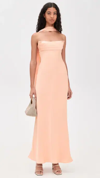 Runaway the Label adeleine Strapless Maxi Dress Peach | Thumbnail 2 Runaway the Label adeleine Strapless Maxi Dress Peach | Thumbnail 2