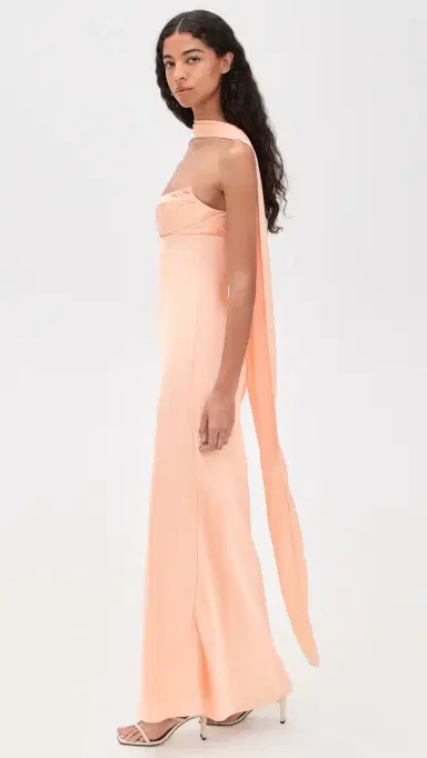 Runaway the Label adeleine Strapless Maxi Dress Peach | Thumbnail 4 Runaway the Label adeleine Strapless Maxi Dress Peach | Thumbnail 4