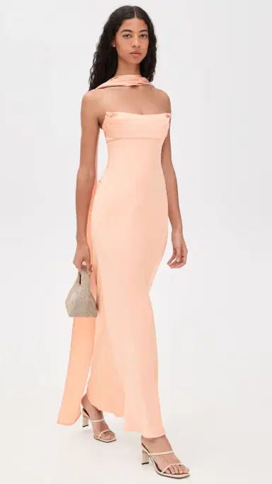 Runaway the Label adeleine Strapless Maxi Dress Peach | Thumbnail 5 Runaway the Label adeleine Strapless Maxi Dress Peach | Thumbnail 5