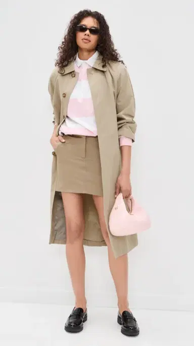 DANZY Twill Mini Skirt Khaki | Thumbnail 5 DANZY Twill Mini Skirt Khaki | Thumbnail 5