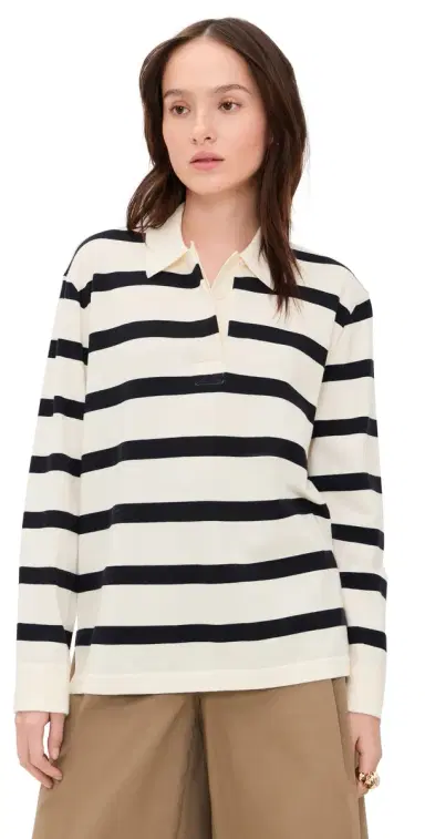 Jenni Kayne Post Pullover Ivory and Navy Stripe | Thumbnail 1 Jenni Kayne Post Pullover Ivory and Navy Stripe | Thumbnail 1
