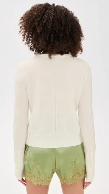 La Ligne Solid Lean Lines Cardigan Cream | Thumbnail 3 La Ligne Solid Lean Lines Cardigan Cream | Thumbnail 3