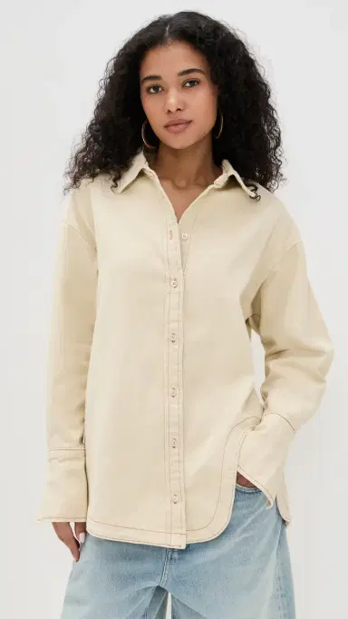 Lioness Off Duty Denim hirt Ecru | Thumbnail 2 Lioness Off Duty Denim hirt Ecru | Thumbnail 2