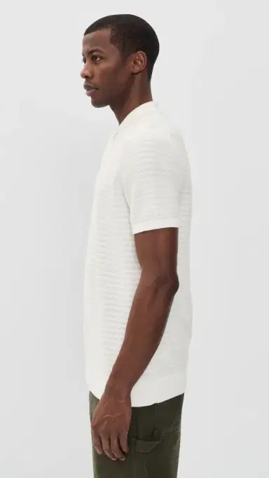 Billy Reid Lachlan Links Knit Polo White M | Thumbnail 4 Billy Reid Lachlan Links Knit Polo White M | Thumbnail 4