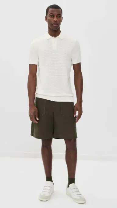 Billy Reid Lachlan Links Knit Polo White M | Thumbnail 5 Billy Reid Lachlan Links Knit Polo White M | Thumbnail 5