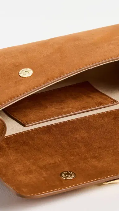 JW PEI Keyla Faux Suede Top Handle Bag Brown One Size | Thumbnail 6 JW PEI Keyla Faux Suede Top Handle Bag Brown One Size | Thumbnail 6