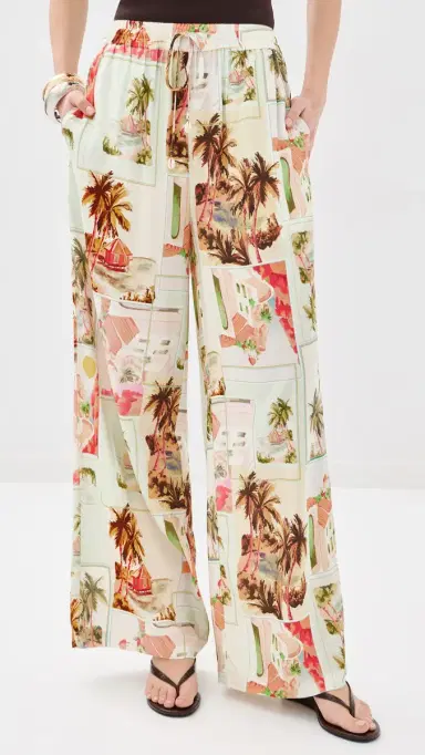 MINKPINK Dolce Drawstring Pants Vintage Postcards S | Thumbnail 2 MINKPINK Dolce Drawstring Pants Vintage Postcards S | Thumbnail 2