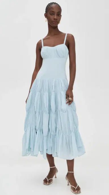 Ulla Johnson Emmalina Midi Dress Adriatic | Thumbnail 2 Ulla Johnson Emmalina Midi Dress Adriatic | Thumbnail 2