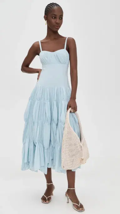 Ulla Johnson Emmalina Midi Dress Adriatic | Thumbnail 5 Ulla Johnson Emmalina Midi Dress Adriatic | Thumbnail 5