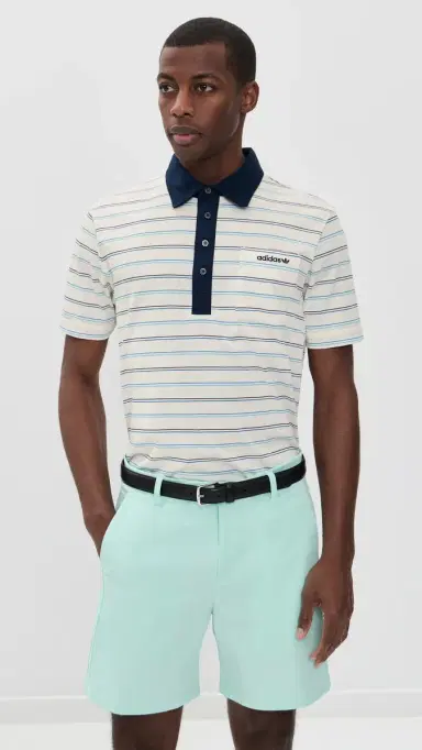 Adidas Golf Originals Archive Stripe Polo Chalk White | Thumbnail 2 Adidas Golf Originals Archive Stripe Polo Chalk White | Thumbnail 2