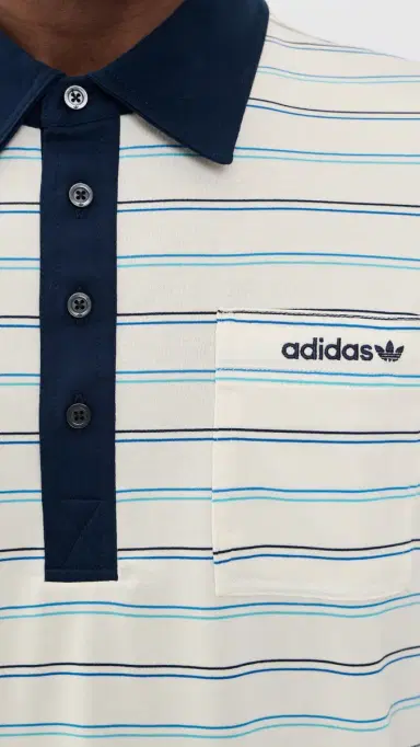 Adidas Golf Originals Archive Stripe Polo Chalk White | Thumbnail 6 Adidas Golf Originals Archive Stripe Polo Chalk White | Thumbnail 6
