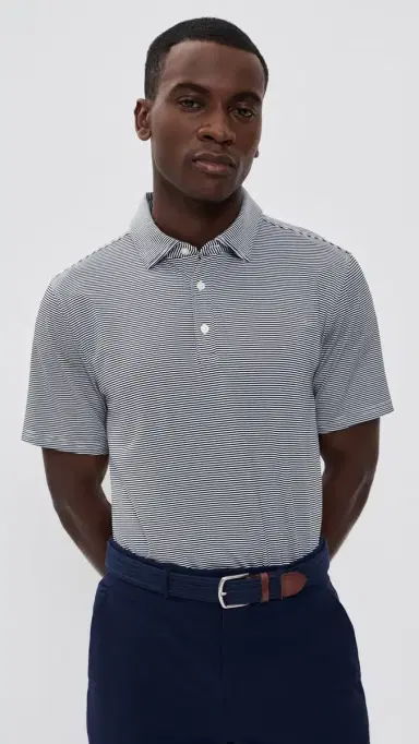 Rhone Drive Time Polo True Navy/White Stripe | Thumbnail 2 Rhone Drive Time Polo True Navy/White Stripe | Thumbnail 2