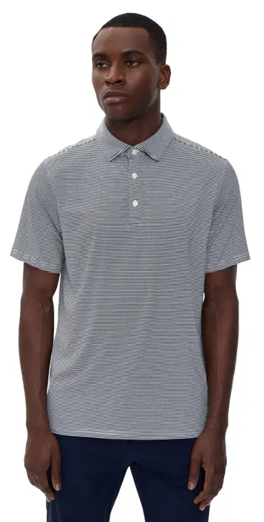 Rhone Drive Time Polo True Navy/White Stripe | Thumbnail 1 Rhone Drive Time Polo True Navy/White Stripe | Thumbnail 1