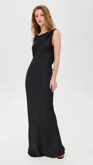 Norma Kamali Sleeveless ow Back Drape Gown Black | Thumbnail 5 Norma Kamali Sleeveless ow Back Drape Gown Black | Thumbnail 5