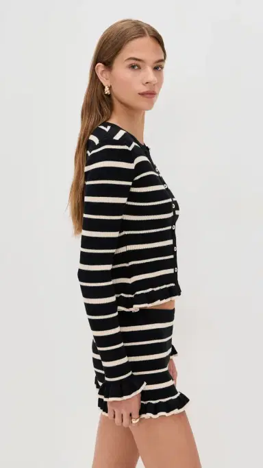 Seven Wonders Donna Long Sleeve Knit Top Black/Cream | Thumbnail 4 Seven Wonders Donna Long Sleeve Knit Top Black/Cream | Thumbnail 4