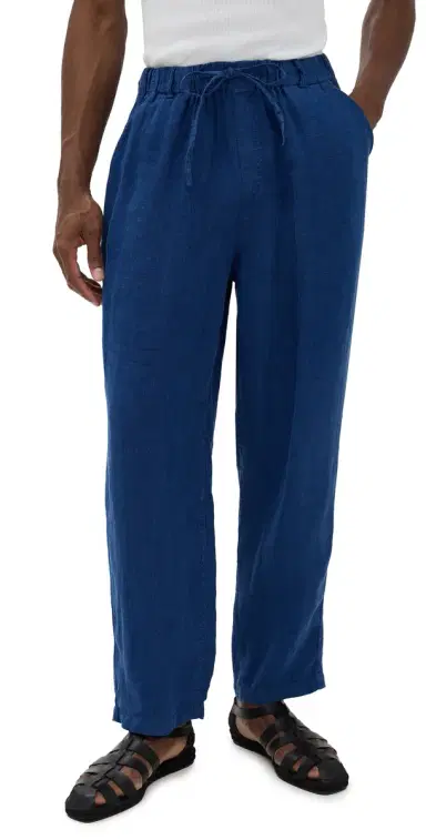 Bather Navy Linen Leisure Pants Navy | Thumbnail 1 Bather Navy Linen Leisure Pants Navy | Thumbnail 1