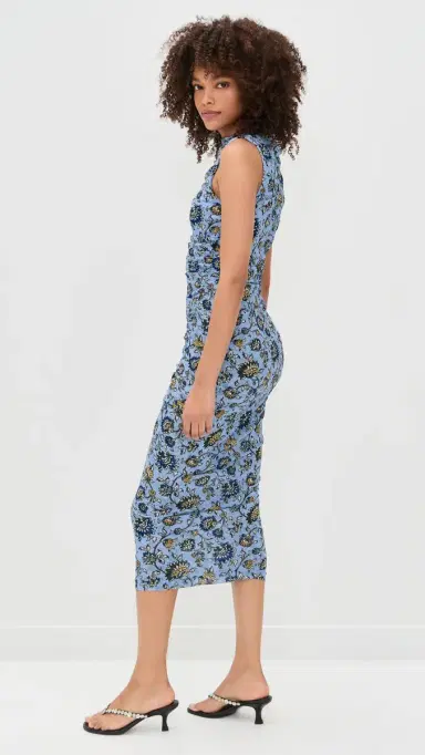 Veronica Beard Jean Sylviani Dress Ice Blue Multi | Thumbnail 4 Veronica Beard Jean Sylviani Dress Ice Blue Multi | Thumbnail 4