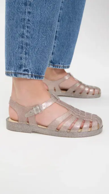 Melissa Possession Shiny Jelly Sandals Beige Silver Glitter 8 | Thumbnail 3 Melissa Possession Shiny Jelly Sandals Beige Silver Glitter 8 | Thumbnail 3