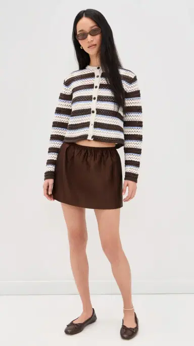 Madewell Striped Crochet Cardigan Sweater And Brown Multi Stripe | Thumbnail 5 Madewell Striped Crochet Cardigan Sweater And Brown Multi Stripe | Thumbnail 5