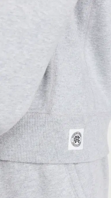 REIGNING CHAMP Midweight Terry Standard Crewneck Heather Grey | Thumbnail 6 REIGNING CHAMP Midweight Terry Standard Crewneck Heather Grey | Thumbnail 6