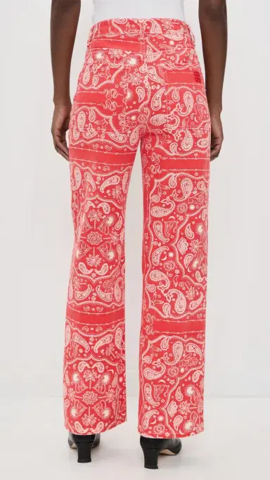 Never Fully Dressed Red Bandana Jeans Red | Thumbnail 3 Never Fully Dressed Red Bandana Jeans Red | Thumbnail 3