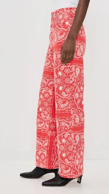 Never Fully Dressed Red Bandana Jeans Red | Thumbnail 4 Never Fully Dressed Red Bandana Jeans Red | Thumbnail 4