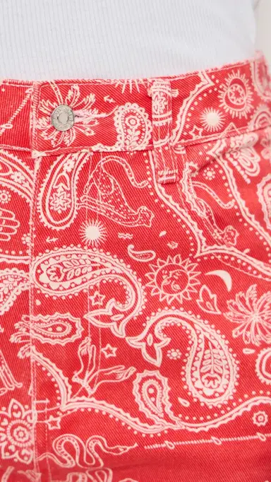 Never Fully Dressed Red Bandana Jeans Red | Thumbnail 6 Never Fully Dressed Red Bandana Jeans Red | Thumbnail 6
