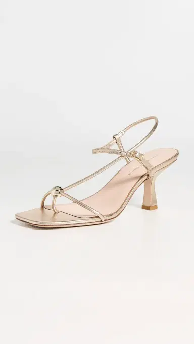 Loeffler Randall Triana Strappy Mid-Heel Sandals with Ball Champagne 8 | Thumbnail 2 Loeffler Randall Triana Strappy Mid-Heel Sandals with Ball Champagne 8 | Thumbnail 2