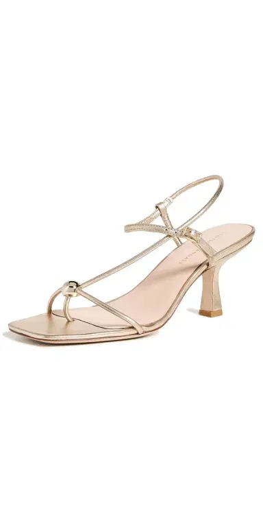 Loeffler Randall Triana Strappy Mid-Heel Sandals with Ball Champagne 8 | Thumbnail 1 Loeffler Randall Triana Strappy Mid-Heel Sandals with Ball Champagne 8 | Thumbnail 1