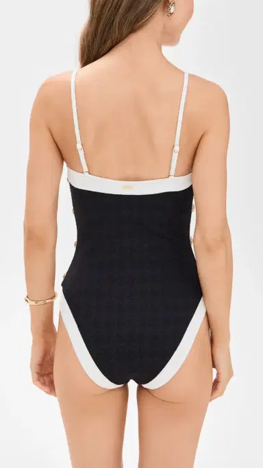 L'Agence Tory Colorblock Chic Bandeau One Piece Black M | Thumbnail 3 L'Agence Tory Colorblock Chic Bandeau One Piece Black M | Thumbnail 3