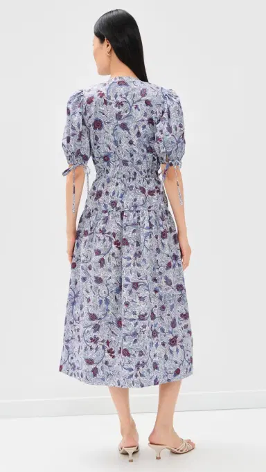 Ulla Johnson Adriana Short Sleeve Cotton Dress Gardenia | Thumbnail 4 Ulla Johnson Adriana Short Sleeve Cotton Dress Gardenia | Thumbnail 4