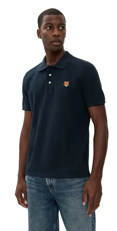 Maison Kitsuné Fox Head Patch Regular Polo Classic Navy | Thumbnail 1 Maison Kitsuné Fox Head Patch Regular Polo Classic Navy | Thumbnail 1