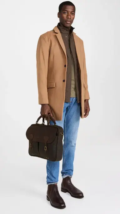 Barbour Wax Leather Briefcase | Thumbnail 3 Barbour Wax Leather Briefcase | Thumbnail 3
