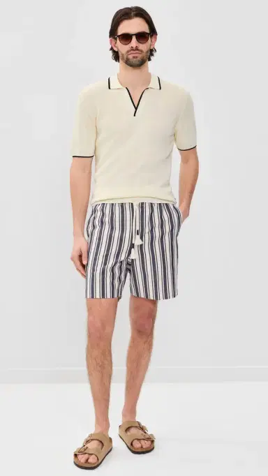 Orlebar Brown Horton Stripe Polo White and | Thumbnail 5 Orlebar Brown Horton Stripe Polo White and | Thumbnail 5