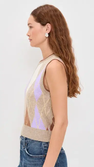 LE BOP Argyle weater Vest Multi | Thumbnail 4 LE BOP Argyle weater Vest Multi | Thumbnail 4