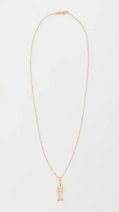 Alexa Leigh Gold Fish Ball Chain Necklace Yellow Gold One Size | Thumbnail 4 Alexa Leigh Gold Fish Ball Chain Necklace Yellow Gold One Size | Thumbnail 4