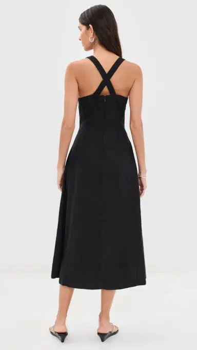 DL1961 Danika Linen Midi Dress Black Linen | Thumbnail 3 DL1961 Danika Linen Midi Dress Black Linen | Thumbnail 3