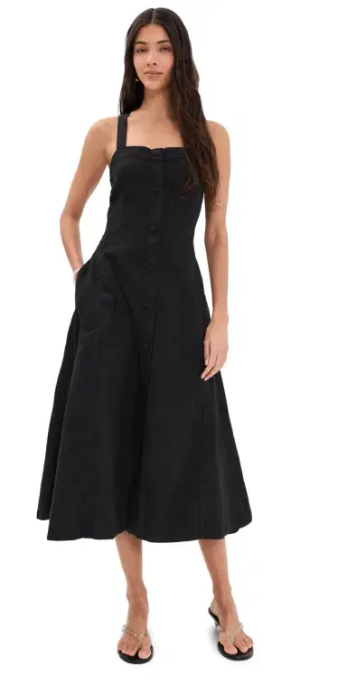 DL1961 Danika Linen Midi Dress Black Linen | Thumbnail 1 DL1961 Danika Linen Midi Dress Black Linen | Thumbnail 1
