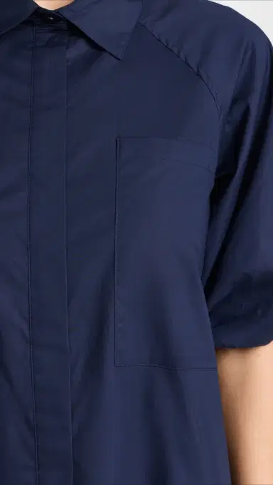 Simkhai Crissy Cotton Poplin Dress Midnight L | Thumbnail 6 Simkhai Crissy Cotton Poplin Dress Midnight L | Thumbnail 6