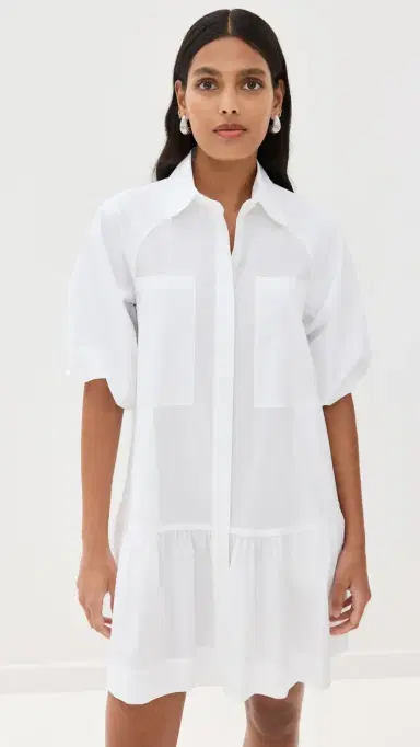Simkhai Crissy Cotton Poplin Dress White M | Thumbnail 2 Simkhai Crissy Cotton Poplin Dress White M | Thumbnail 2