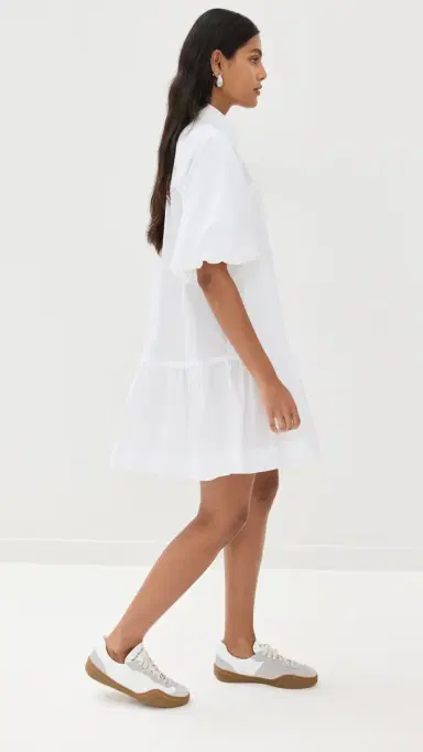 Simkhai Crissy Cotton Poplin Dress White M | Thumbnail 4 Simkhai Crissy Cotton Poplin Dress White M | Thumbnail 4