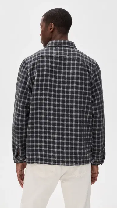 Rhythm Jacquard Check Shirt Charcoal | Thumbnail 3 Rhythm Jacquard Check Shirt Charcoal | Thumbnail 3