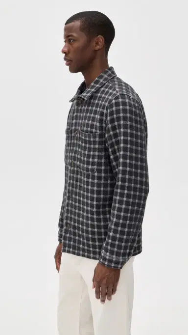 Rhythm Jacquard Check Shirt Charcoal | Thumbnail 4 Rhythm Jacquard Check Shirt Charcoal | Thumbnail 4