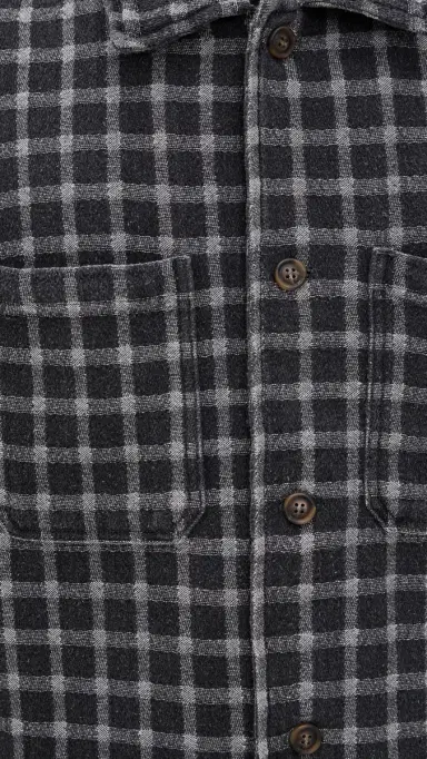 Rhythm Jacquard Check Shirt Charcoal | Thumbnail 6 Rhythm Jacquard Check Shirt Charcoal | Thumbnail 6