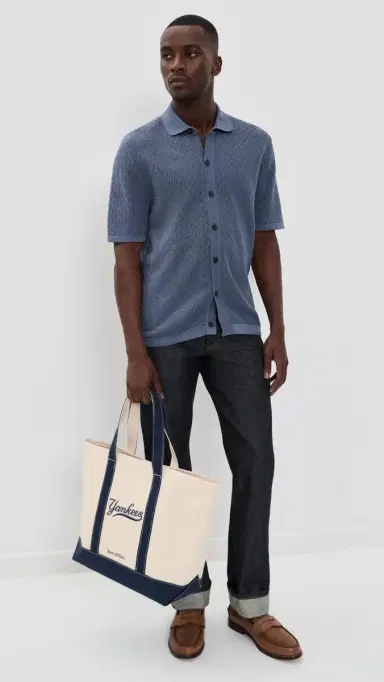 BOSS Knit Button Down Shirt moke Blue | Thumbnail 5 BOSS Knit Button Down Shirt moke Blue | Thumbnail 5