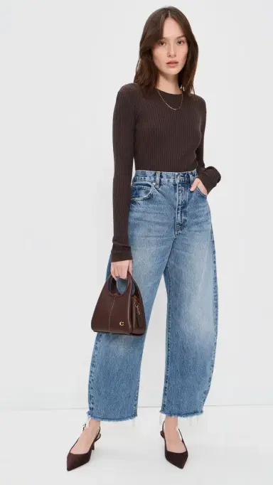 FRAME The Bubble Crop Jeans Rapture Raw Fray | Thumbnail 5 FRAME The Bubble Crop Jeans Rapture Raw Fray | Thumbnail 5